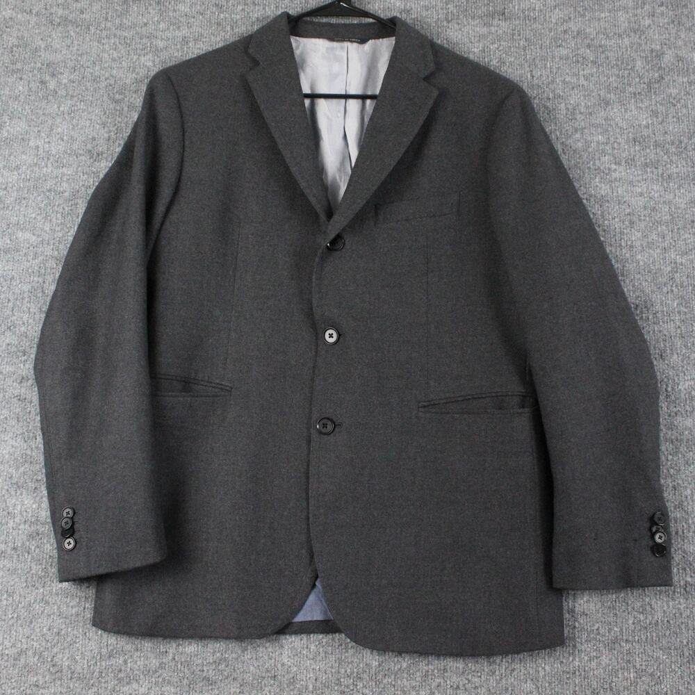 Banana Republic Blazer Mens 40S Tailored Fit Twill Gray Wool Sport Coat Business